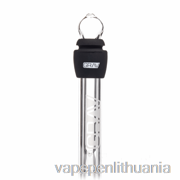 Grav Stiklas Bukas Su Silikoniniu Juodu Vape Skysčiu